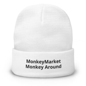Monkey Market Embroidered Beanie