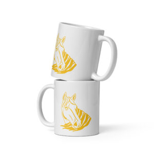 White glossy mug