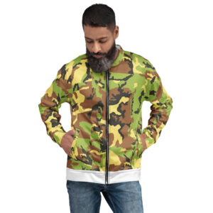 Camo Print Bomber Jacket