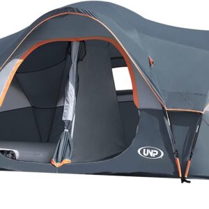 UNP 10-Person Family Camping Tent (2-Room, Waterproof, Easy Setup)