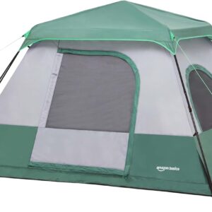 Basics Instant Camping Tent (Rainfly, Weather-Resistant, Quick Setup)
