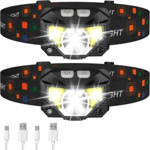 LHKNL LED Headlamp Flashlight (Rechargeable, Motion Sensor, Waterproof)