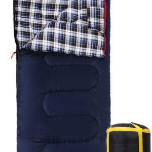 REDCAMP Cotton Flannel Sleeping Bag (Cold Weather, Lightweight, Backpacking)