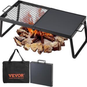 VEVOR Folding Campfire Grill (Heavy-Duty Steel, Portable, Fire Pit)