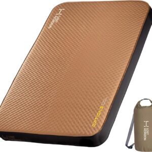 LOSTHORIZON Air & Foam Camping Mattress (Self-Inflating, 4.5" Thick, Air Pump)