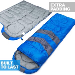 MalloMe Cold Weather Sleeping Bag (Extra Padding, Lightweight, Backpacking)