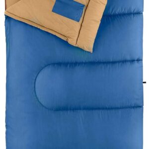 Coleman Brazos 20/30°F Adult Cool-Weather Sleeping Bag with No-Snag Zipper & Stuff Sack, Machine Washable, Great for Camping, Traveling, Guests, & More